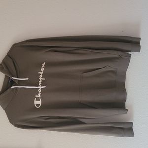 Green champion hoodie, small